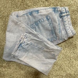 Topshop pink wash mom jeans